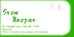 iren moczar business card